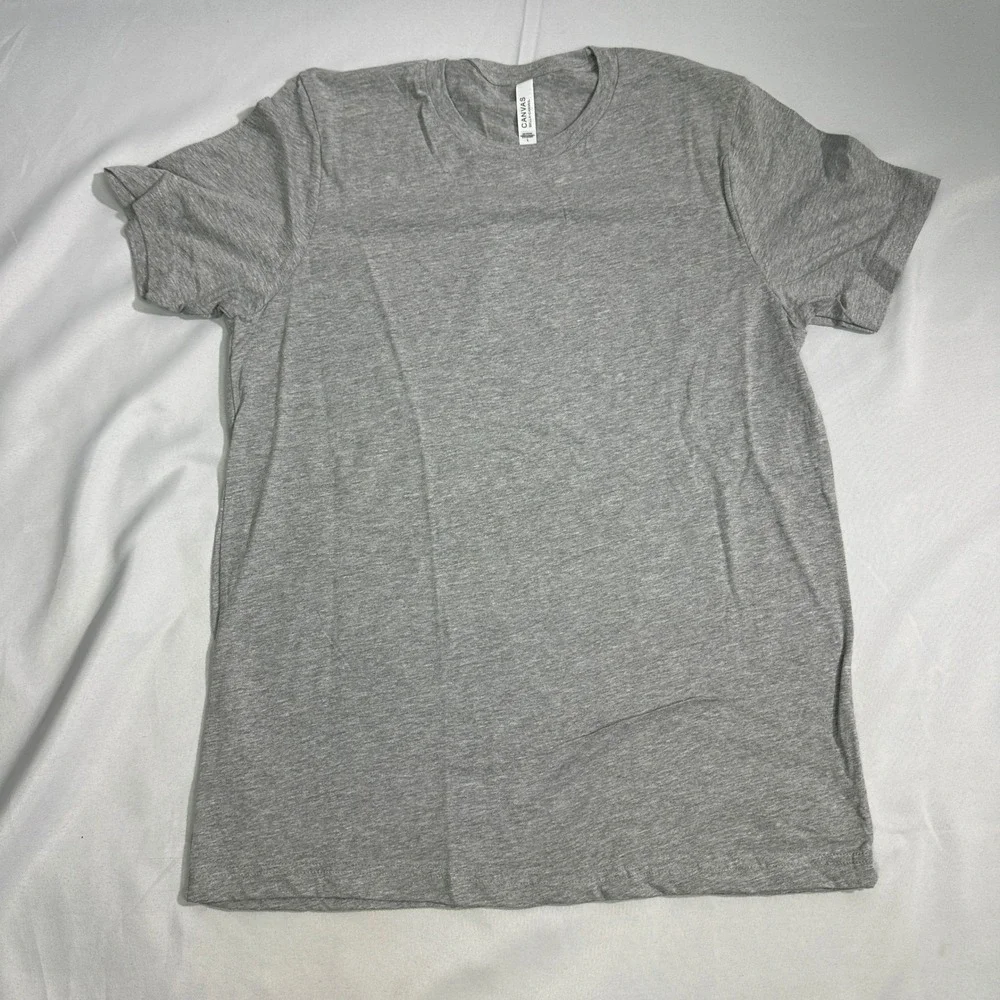 NWT Bella + Canvas T-Shirt Lot of 4 Men's Large Gray Blank Basic‎ Soft Crewneck